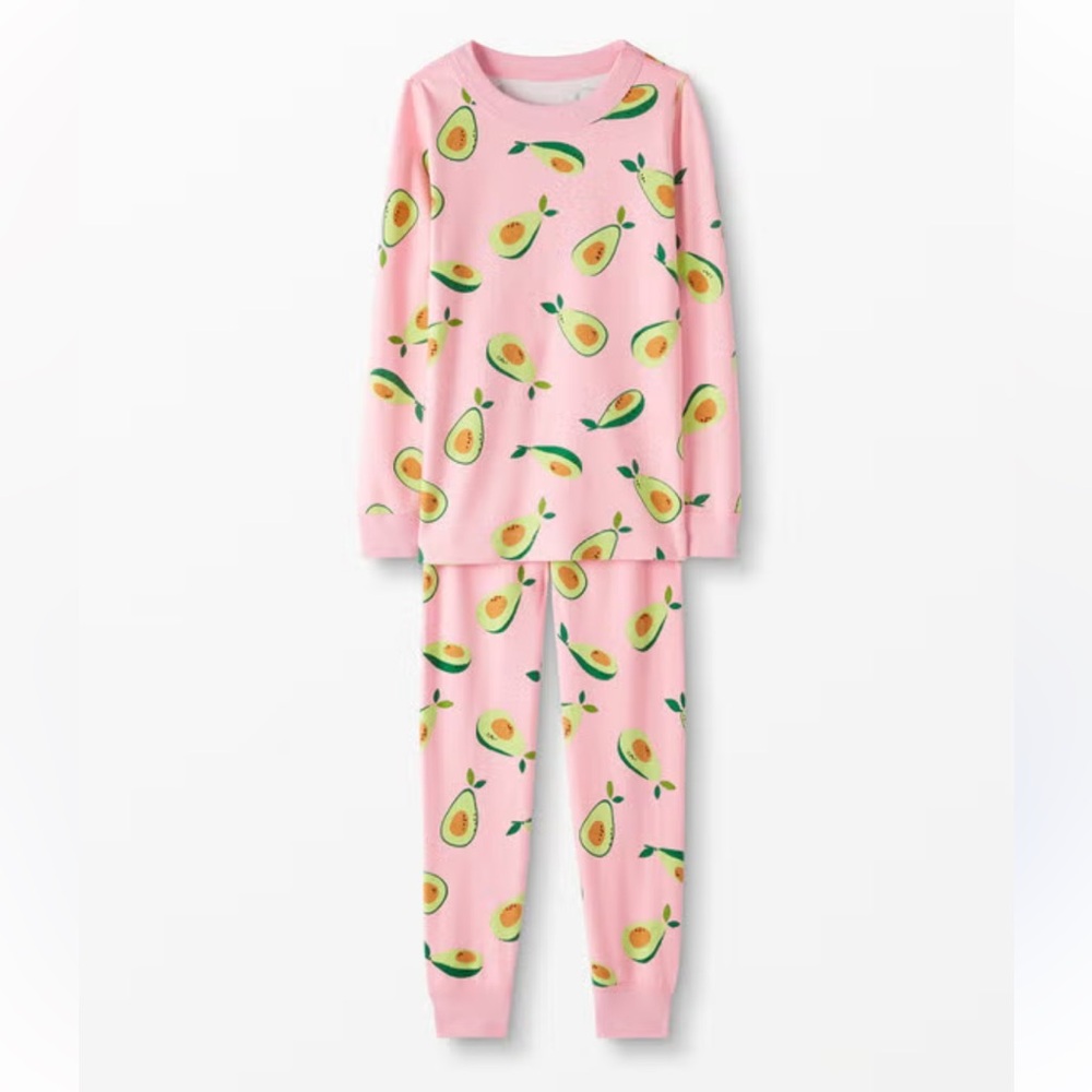 Hanna Andersson Pink Avocado Print Pajama Set